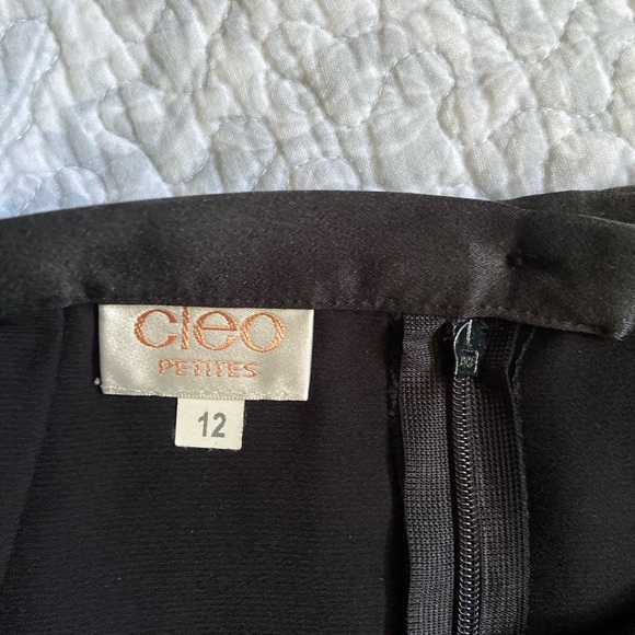 Cleo Petites Black Satin Skirt & Top Set- Size 12 (both) - Picture 6 of 8